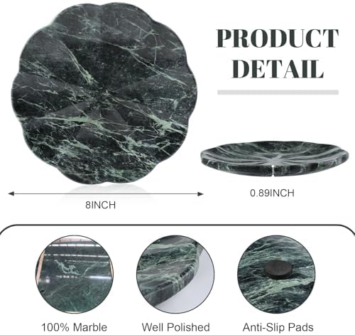 Stone Tray / Marble Tray / Verde Alpi / Natural / Set of 8