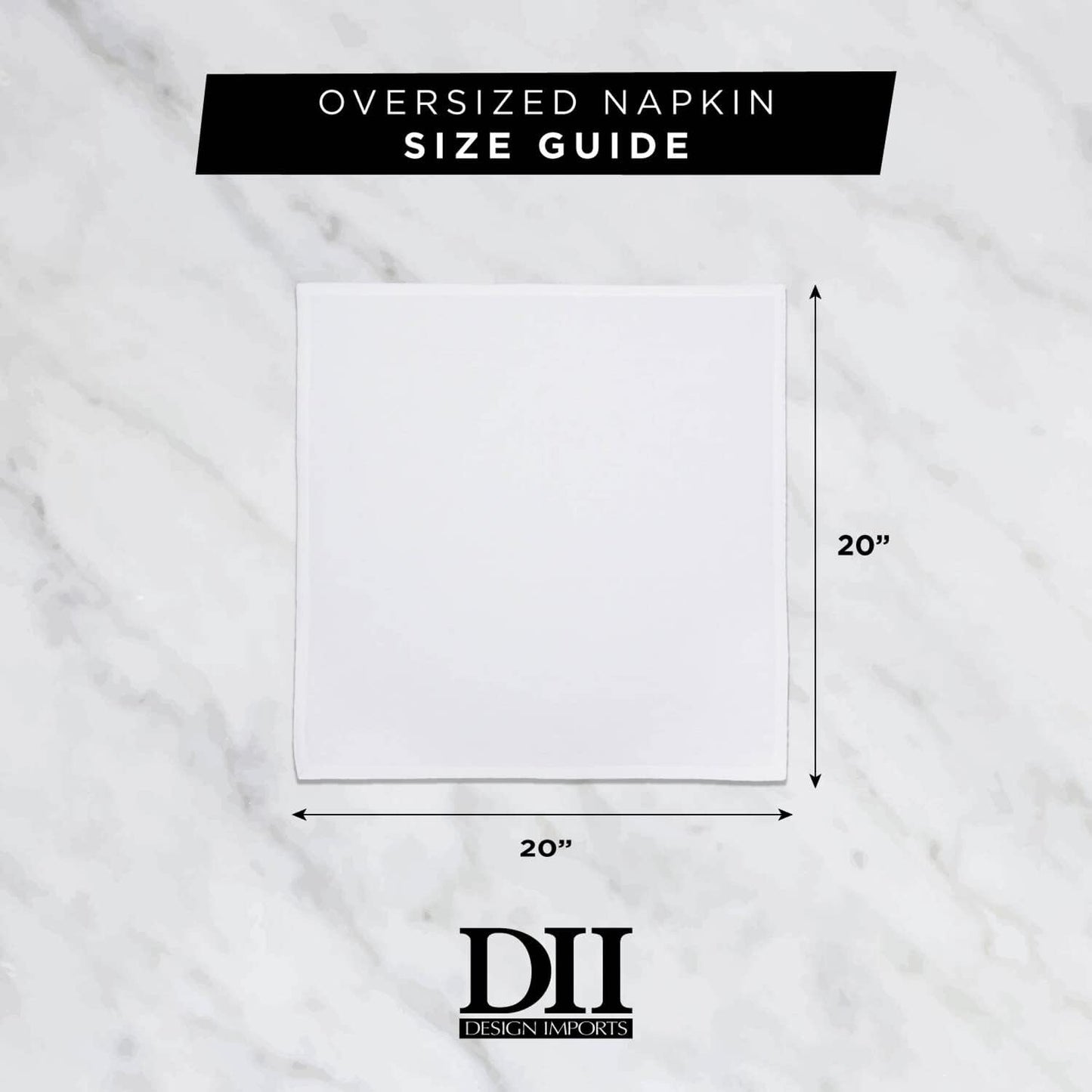 DII Variegated Tabletop Collection, Napkin Set, 20x20, Spice, 6 Piece