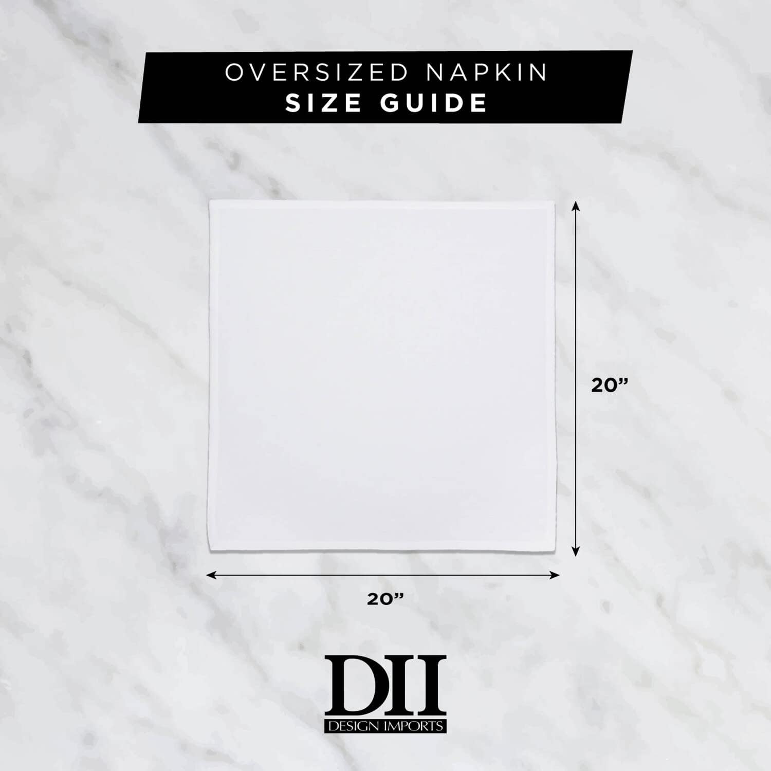 DII Variegated Tabletop Collection, Napkin Set, 20x20, Spice, 6 Piece