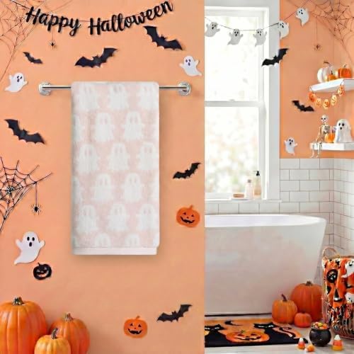 Artoid Mode 1 Pc Pink Ghost Halloween Hand Towel for Bathroom