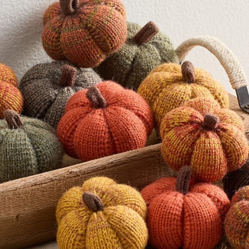 Cozy Mini Knit Pumpkin Set of 12 (Spiced Maple Full Set)