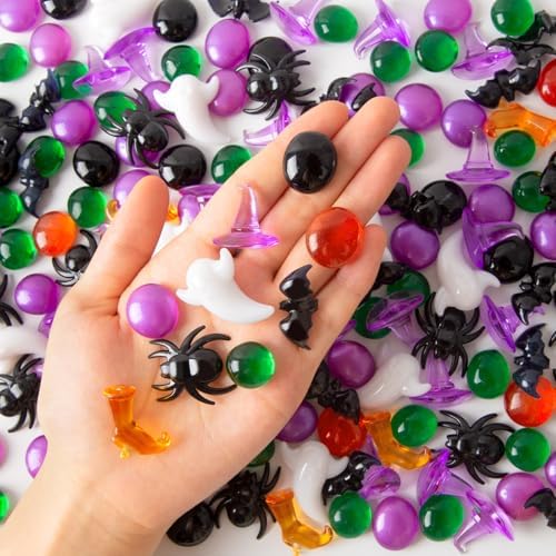 100+ Halloween Sensory Bin Filler & Vase Filler Acrylic Gems Mini Resin