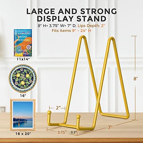 Metal Plate Holder Display Stand + Frame Holder Stand for Picture / 8 Inch