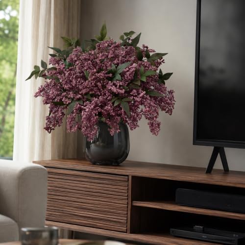 Waipfaru 6Pcs 17In Faux Berry Stems, Artificial Nandina Branches Fall Decor