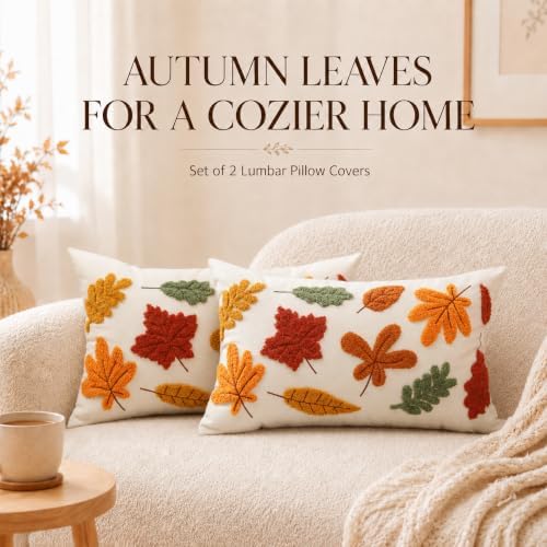 12x20 Lumbar Fall Throw Pillow Covers Set of 2, Outdoor Thanksgiving Pillow