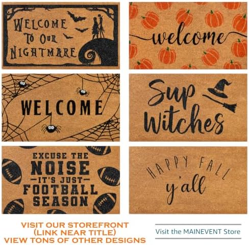 Hey There Pumpkin Door Mat 30x17 Inch, Hello Pumpkin Welcome Mat Coir Fall