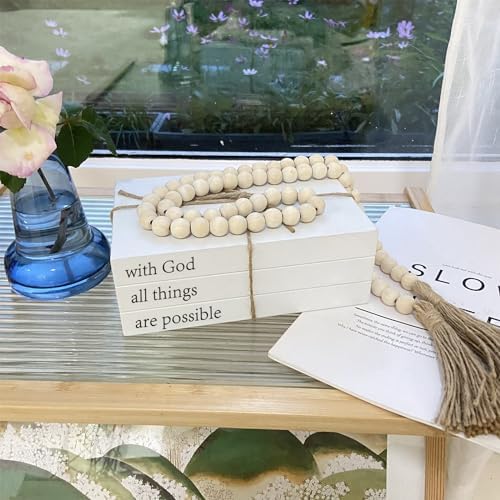 Faux Books for Decoration / with God All Things Are Possible / White