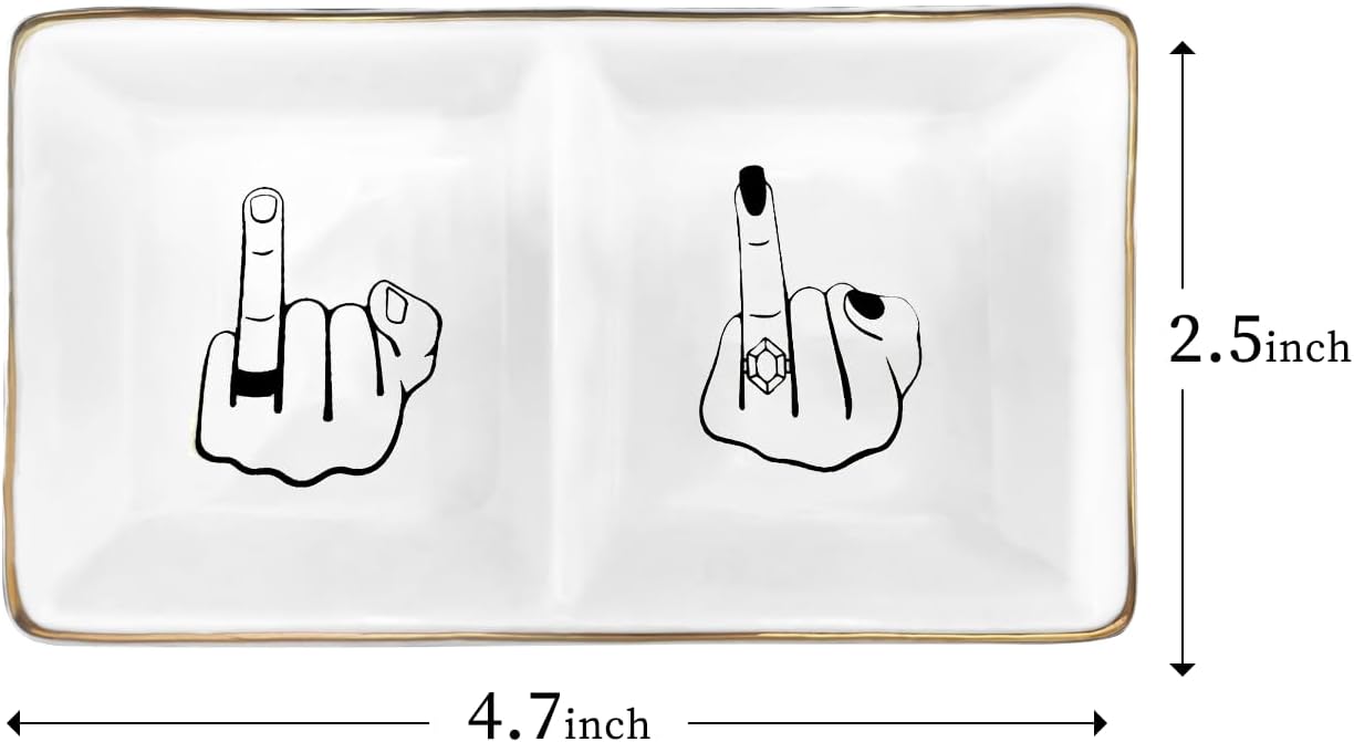 Elegant Finger Ceramic Ring Holder for Engagement / Fingers
