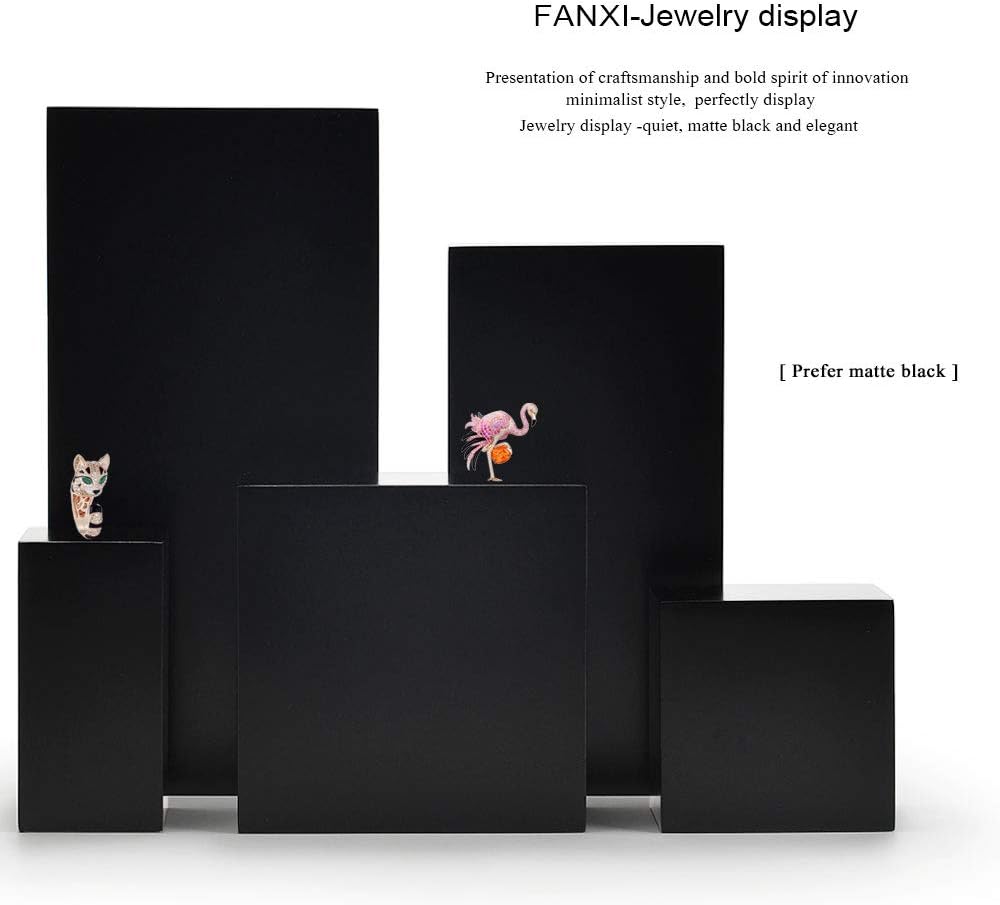 Solid Wood Minimalism Style Jewelry Display Stand Showcase Jewelry Organizer / SM05302 / Black