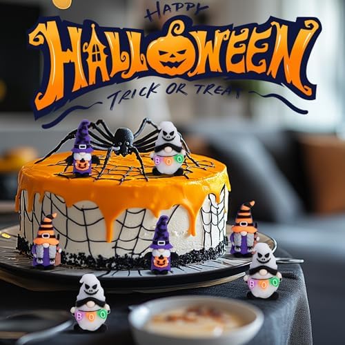 30 Pcs Halloween Mini Gnome Figurines, Miniature Gnomes Table Decoration