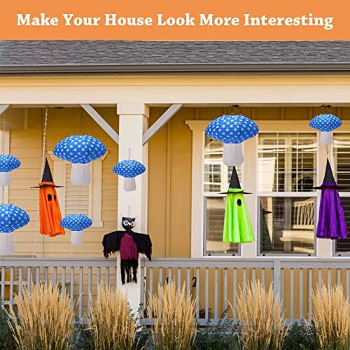 Windspeed 4Pcs Mushroom Shaped Paper Lanterns 8 &12 Inch Mushroom Lanterns
