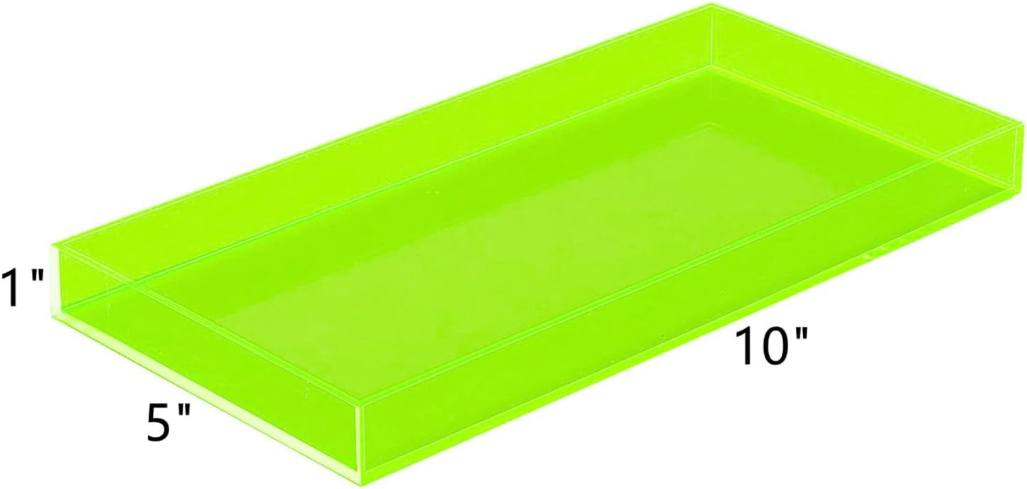 Acrylic Tray Bathroom Tray for Countertop / Green
