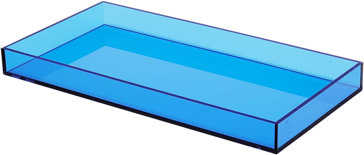 Acrylic Tray Bathroom Tray for Countertop / Blue