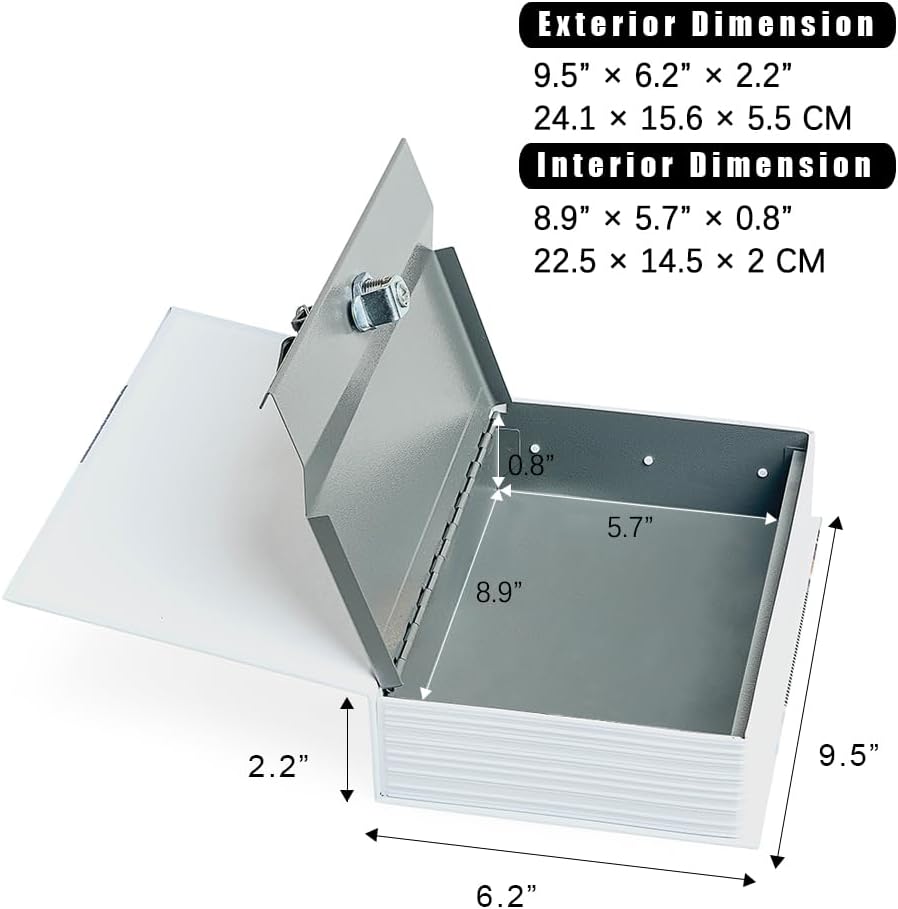 Diversion Book Safe Storage Box / Rose-combination / 9.5 x 6 x 2.2