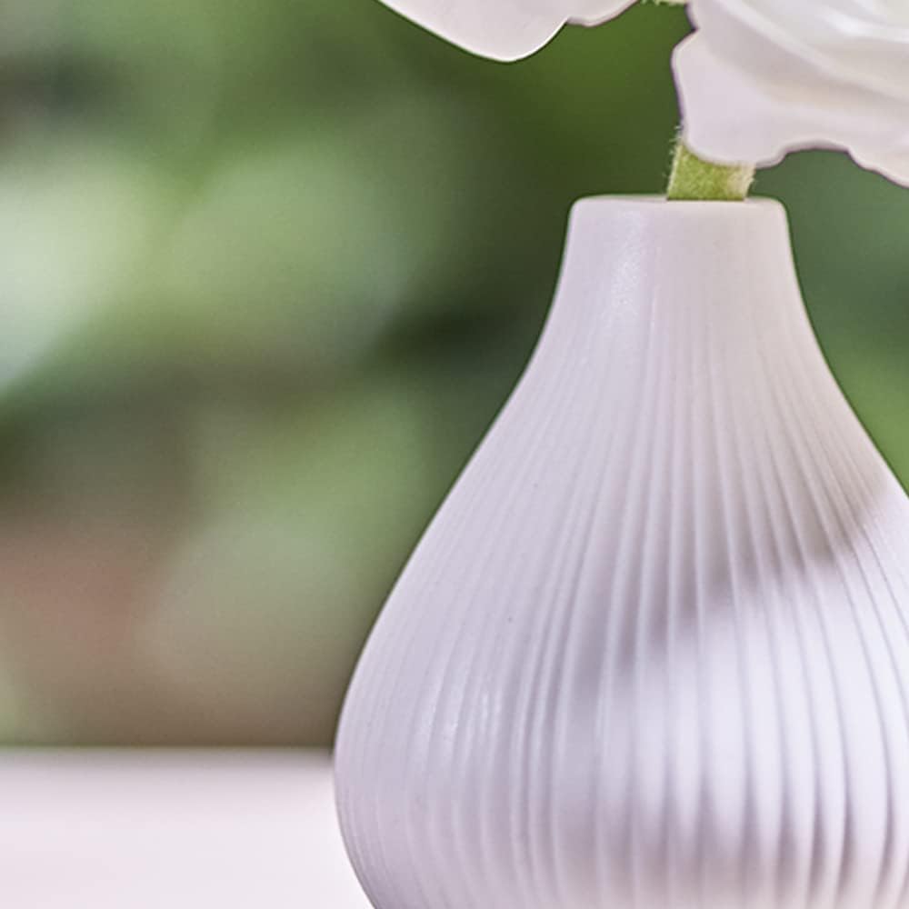 ‘Frost’ Ceramic Flower Vase / White / Set of 6