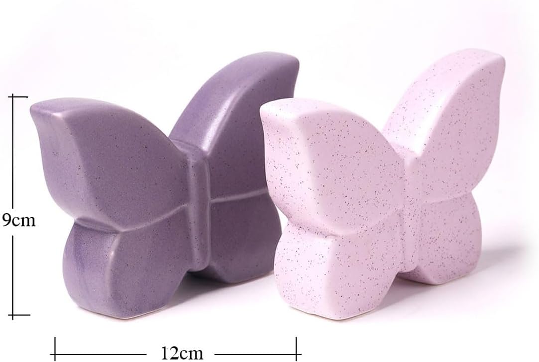 Butterfly Decor Statue Animal Figurine Gift Modern Art Sculpture / 4.7 Inch / Set of 2