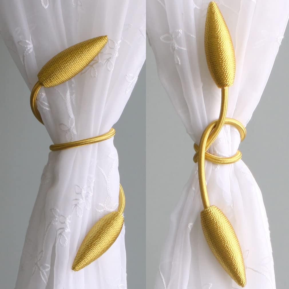 Valea Home 4 Pieces Curtain Tiebacks Clips Creative Window Drape Twist Tie Backs European Style Custom Made Curtain