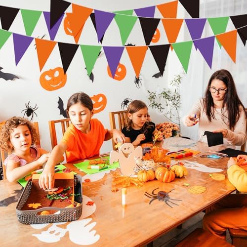 Jetec 5 Pcs 49 Ft Halloween Pennant Banner Simple Classic Bunting
