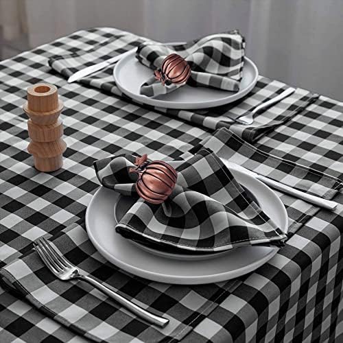 STMK Set of 12 Thanksgiving Day Napkin Rings, Rustic Harvest Pumpkin Napkin Rings Alloy Napkin Holder for Halloween Fall Thanksgiving Day Table Decorations