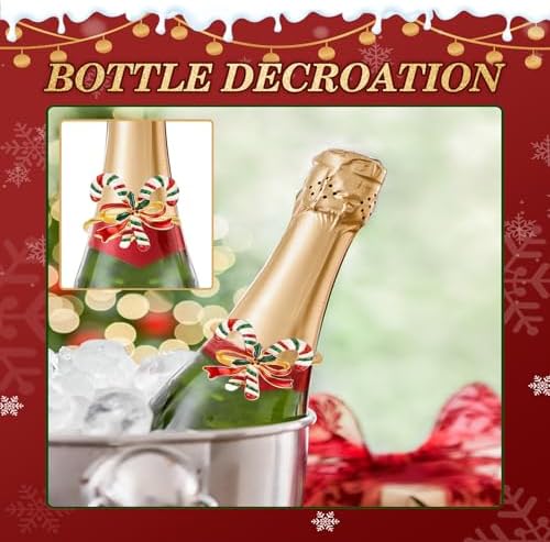 KPOSIYA Christmas Napkin Rings Set of 6 for Holiday Table Decor, Gold