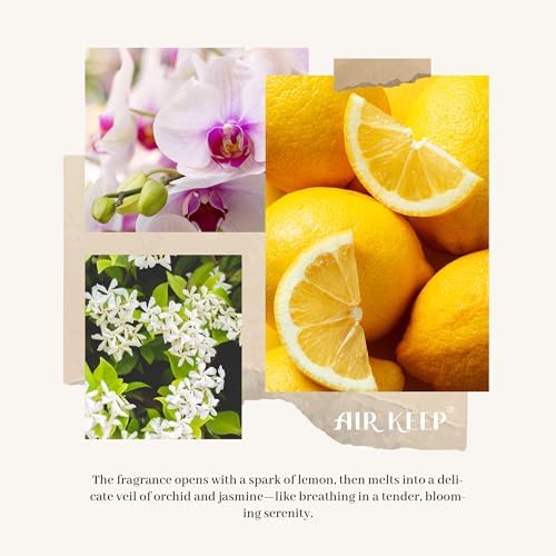Airkeep Reed Diffuser Set,3.38 fl oz (100 ml) - Flower Shop Oil Diffusers with 8 Reed Sticks, Home Fragrance Reed