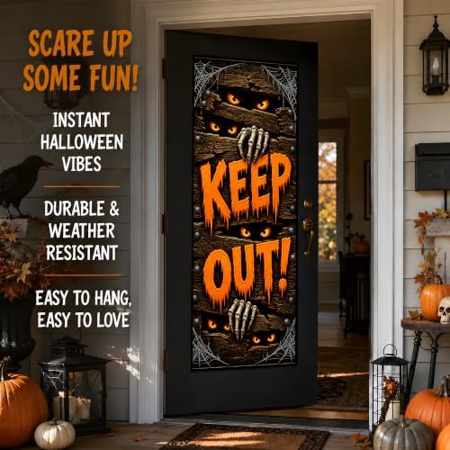Halloween Door Decorations - Halloween Keep Out Door Cover