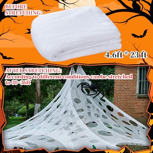 VICAMB 820sqft Giant Spider Web Halloween Decorations Outdoor