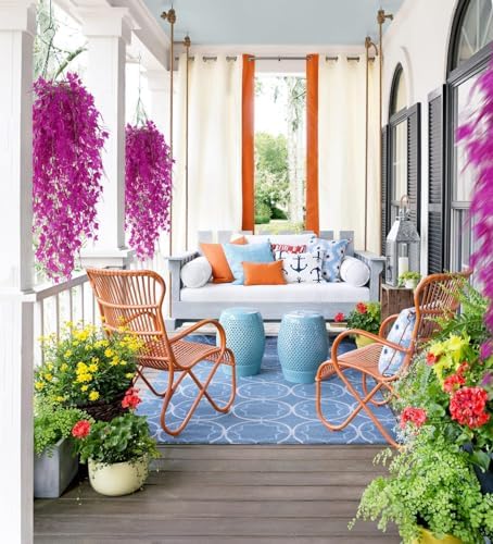 RECUTMS 3Pcs Fake Hanging Plant Artificial Ivy Leaf Faux Vine Plant Outdoor