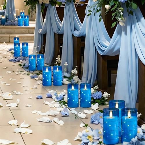 Homemory 3"x6" Flameless Candles, Flickering LED Pillar Candles with Remote