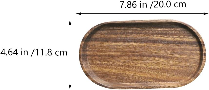 Wooden Serving Trays and Platters Set Oval / Light Coffee Colorx3pcs / 20 x 11.8 x 1.5 / Cmx3pcs
