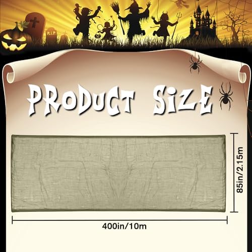 400" x 85" Green Halloween Creepy Cloth for Indoor Outdoor Decoration