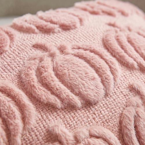 AVOIN colorlife Pink Fall Pumpkin Throw Pillow Covers 12x20 Inch