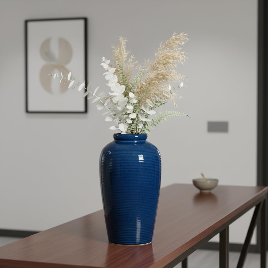 Ceramic Vases Home Decor / 11 Inch / Blue