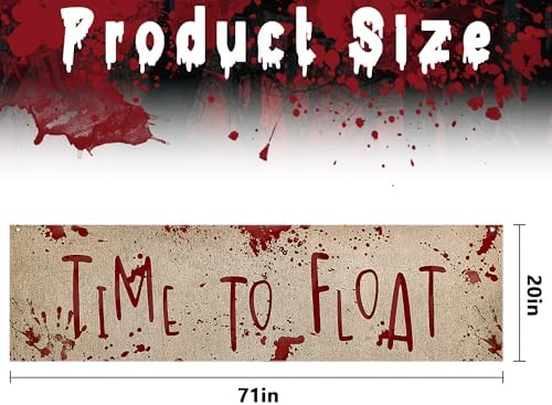 71" x 20" Halloween Bloody Banner, Extra Large Halloween Yard Sign Banner