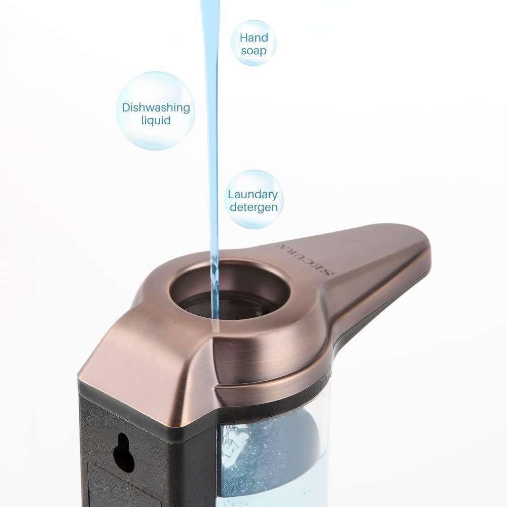 Secura 17oz Automatic Liquid Soap Dispenser, Touchless Battery Operated Hand Soap Dispenser with Adjustable Soap