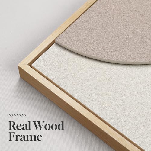 3D Large Framed Boho Neutral Abstract Wall Art for Living Room, 3 Piece