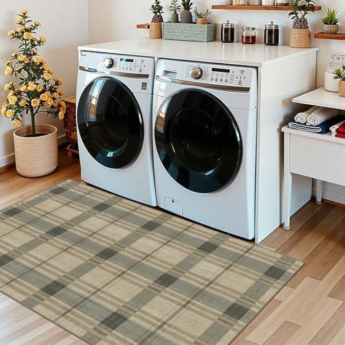 3x5 Buffalo Entry Rug - Washable Indoor Outdoor Mats for Front Door