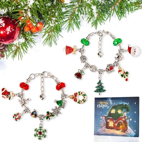 Christmas Countdown Advent Calendar Bracelets 2026 for Kids Girls Gift
