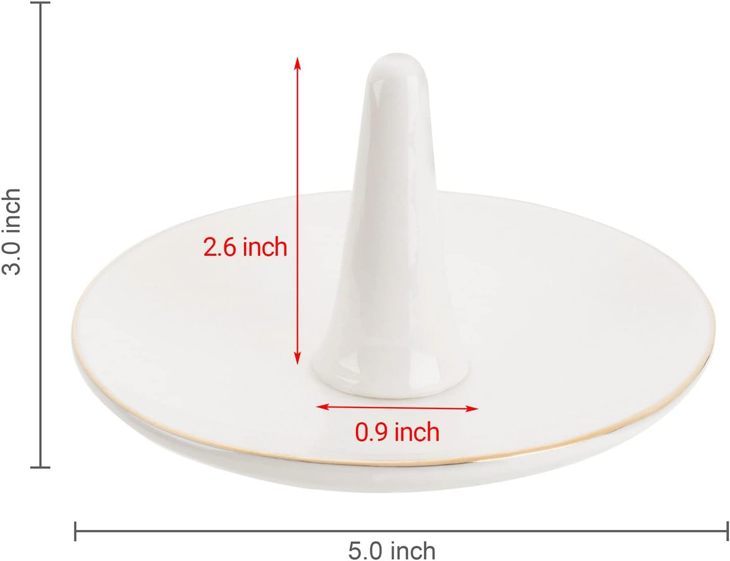 Trinket Tray / Ring Dish Holder / White Ceramic