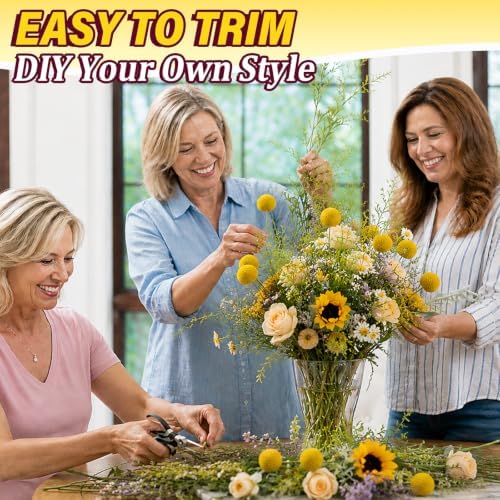 40pcs Dried Billy Balls Flowers for Wedding Decor & Floral Displays