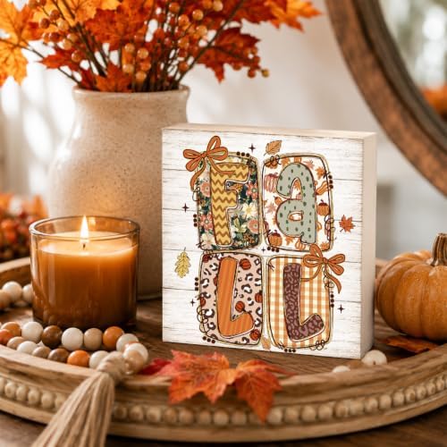 Fall Decorations for Home Alphabet Fall Letter Wood Sign Wall Art