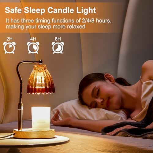 Candle Warmer Lamp with Timer Dimmable, Gold Gift Wax Warmer Lamps
