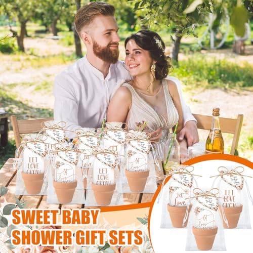 Reallnaive 24 Sets Wedding Favor Flower Seeds Let Love Grow Seed Packets