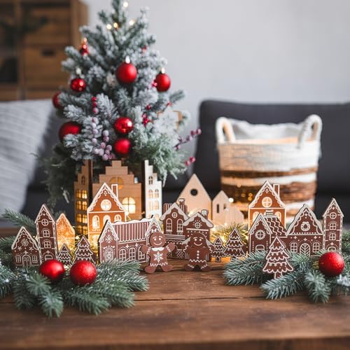 Colingmill 32'' Christmas Gingerbread Man Tabletop Wooden Decor Tree Sign
