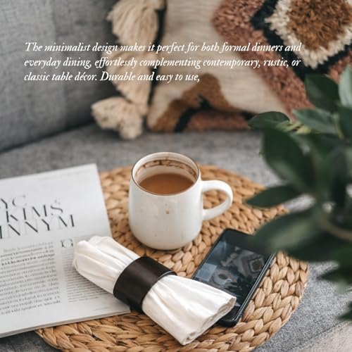Handmade Black Plan Wooden Napkin Ring Made by Artisan Beautifully Crafted and Designed in India Set of 12