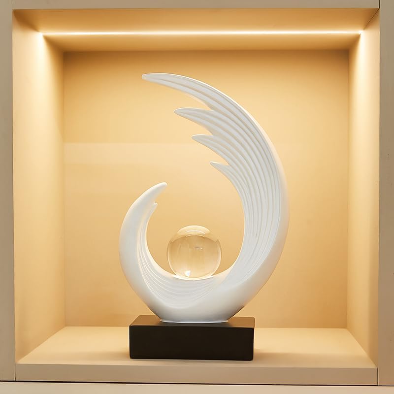 Modern Abstract Art Sculptures / White