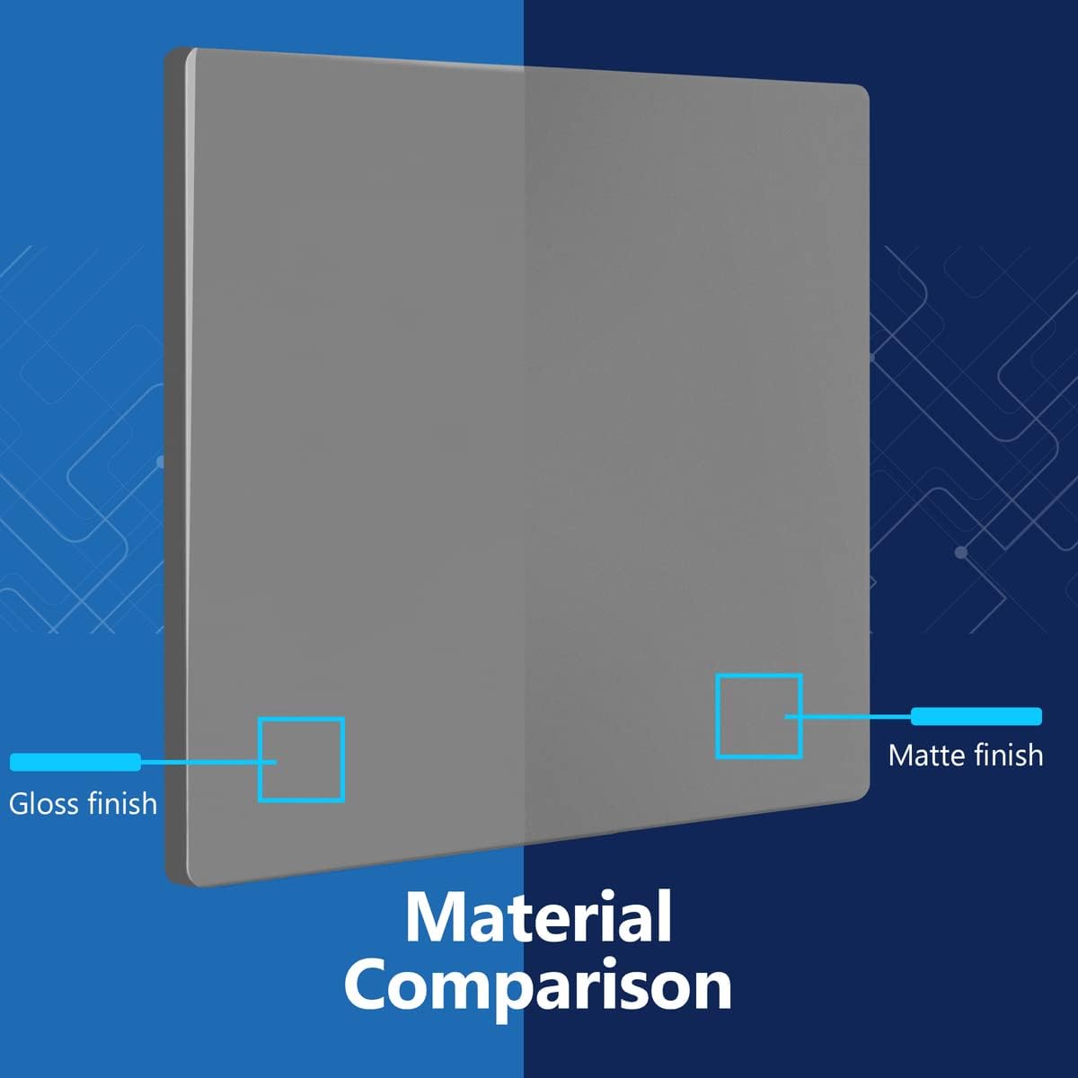 LIDER Double Blank Wall Plate, Screwless Design, Midsize, 2-Gang, 10-Pack | Temperature And Impact Resistant, Matte