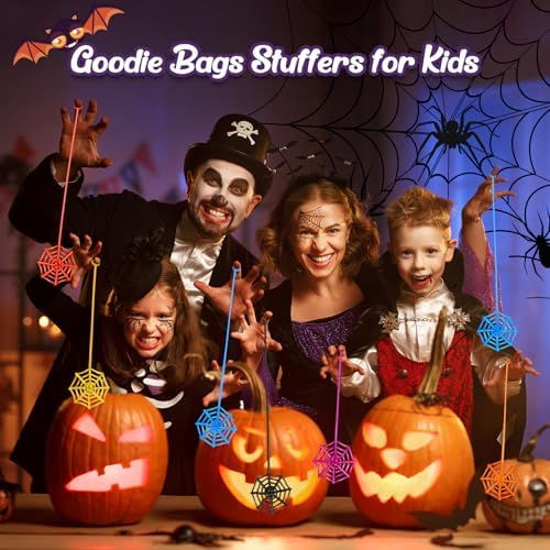 30 Pcs Sticky Spider Web Sticky Hands for Kids Bulk Halloween Party Favors Decorations,Spider Webs for Classroom Prizes Halloween Gifts Goodie Bags Stuffers Pinata Stuffers for Boys Girl