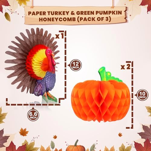 KatchOn Thanksgiving Centerpieces for Tables –, Pack of 3