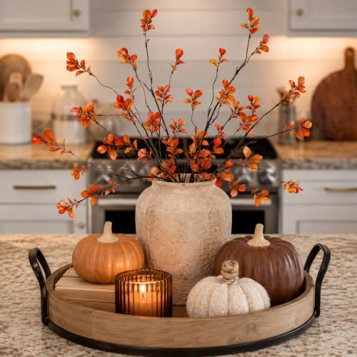 Riceshoot 6 Pcs 35.4" Fall Artificial Stems for Vase Autumn Faux Branch